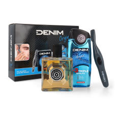 DENIM Original Geschenk Set Aftershave + Duschgel + Trimmer