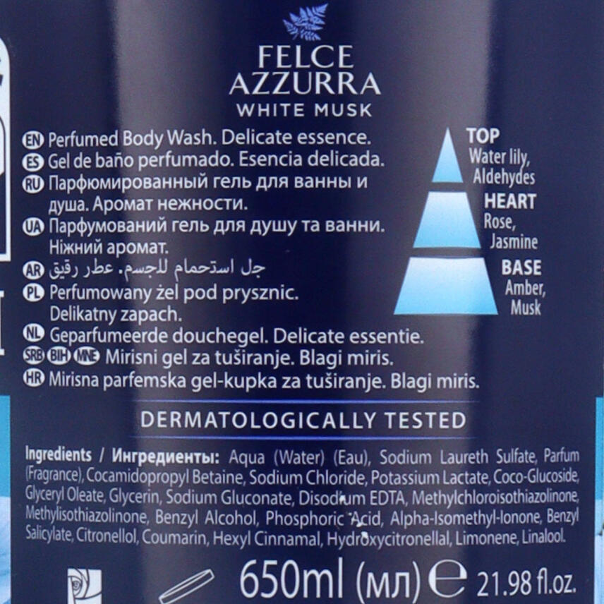 PAGLIERI Felce Azzurra  Badeschaum white musk 650 ml