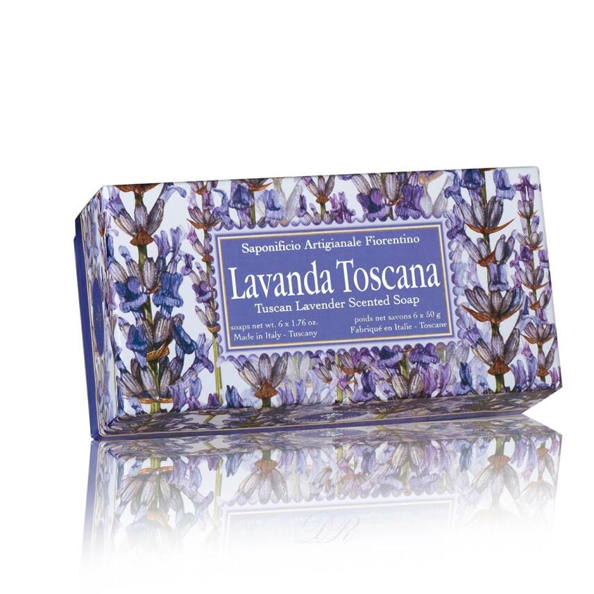 Saponificio Artigianale Fiorentino Toscana Lavendel Seife 6x 50 g