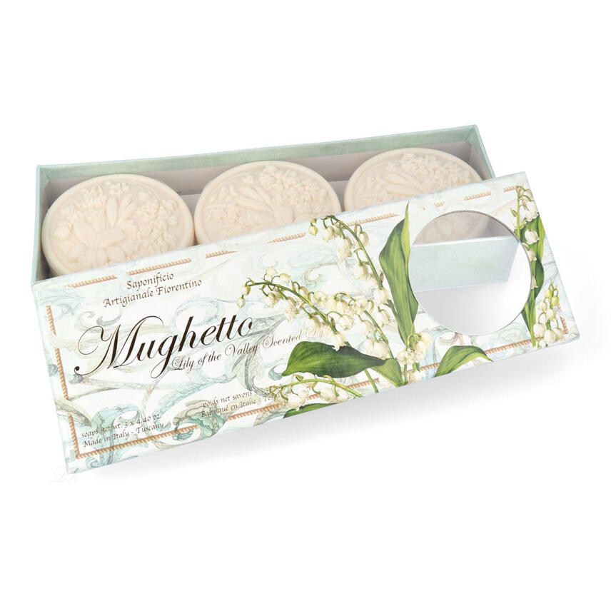 Saponificio Artigianale Fiorentino Maigl&ouml;ckchen Rund Seifen in Box 3 x 125 g