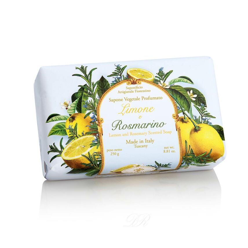 Saponificio Artigianale Fiorentino Zitrone und Rosmarin Seife 250 g