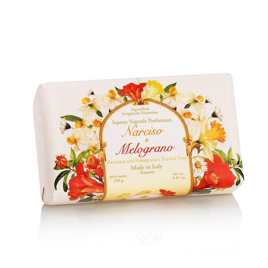 Saponificio Artigianale Fiorentino Narzisse und Granatapfel Seife 250 g