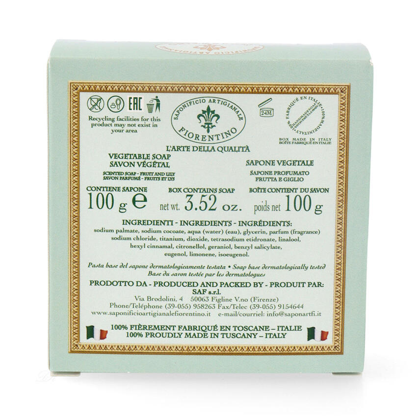 Saponificio Artigianale Fiorentino Fr&uuml;chte und Lilie Seife 100 g