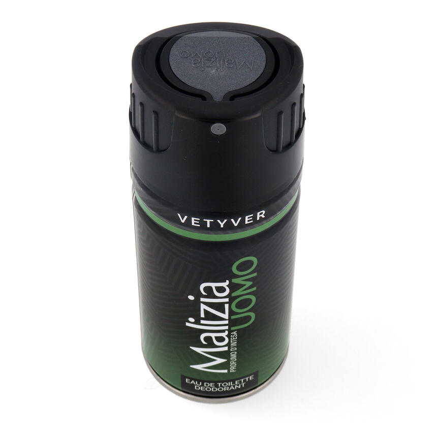 Malizia Uomo Vetyver Set Eau de Toilette 50 ml, Deodorant 150 ml &amp; Cap