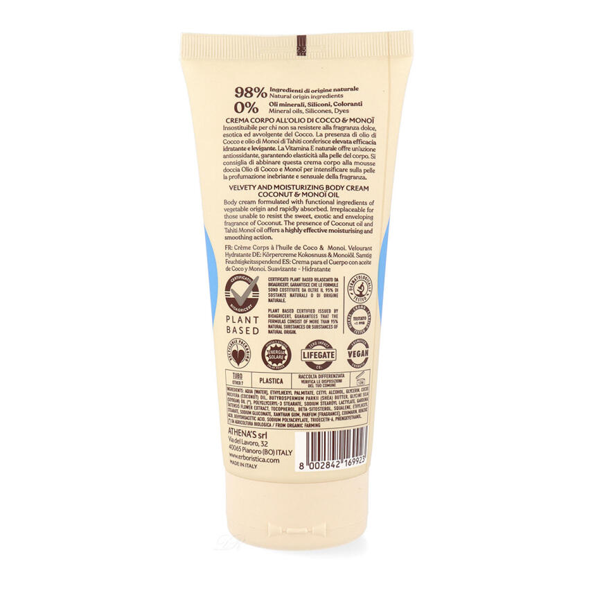 LErboristica di Athenas Olio di Cocco &amp; Mono&iuml; K&ouml;rpercreme 200 ml