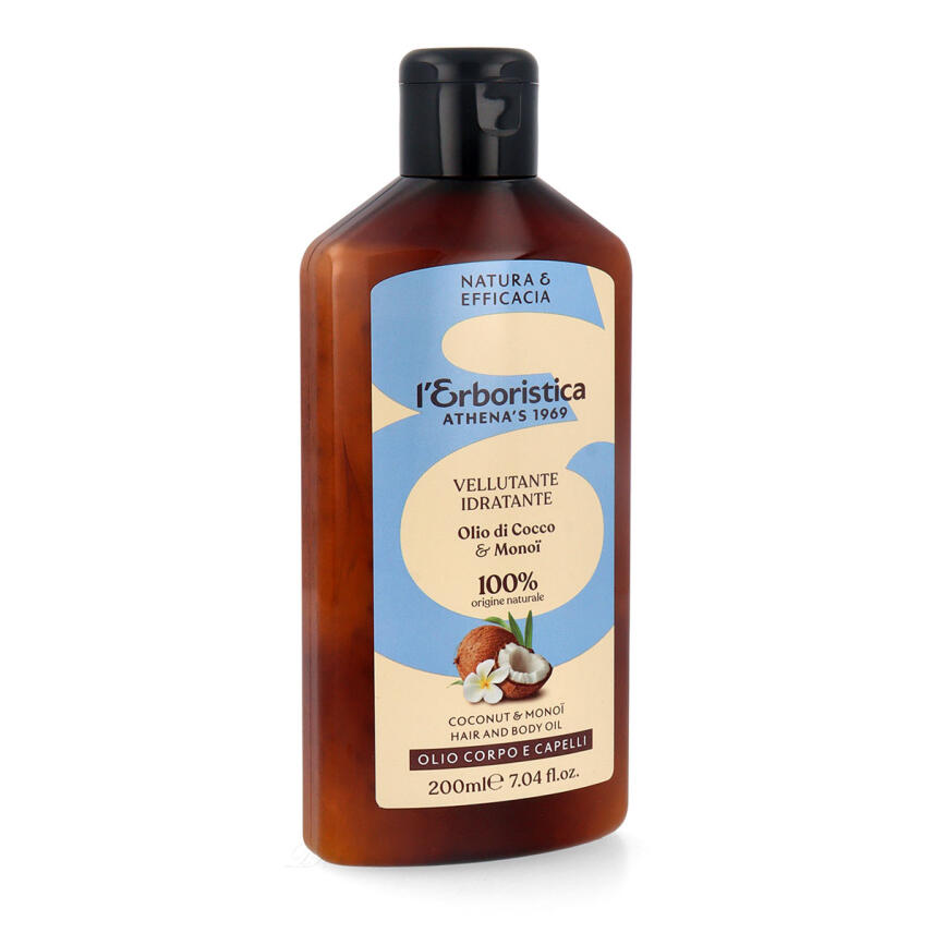 LErboristica di Athenas Olio di Cocco &amp; Mono&iuml; Haar- &amp; K&ouml;rper&ouml;l 200 ml