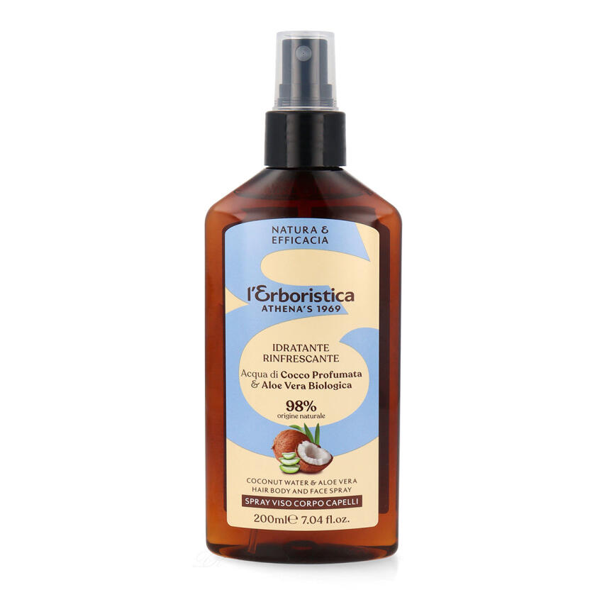 LErboristica di Athenas Acqua di Cocco &amp; Aloe Vera Biologica K&ouml;rperwasser 200 ml