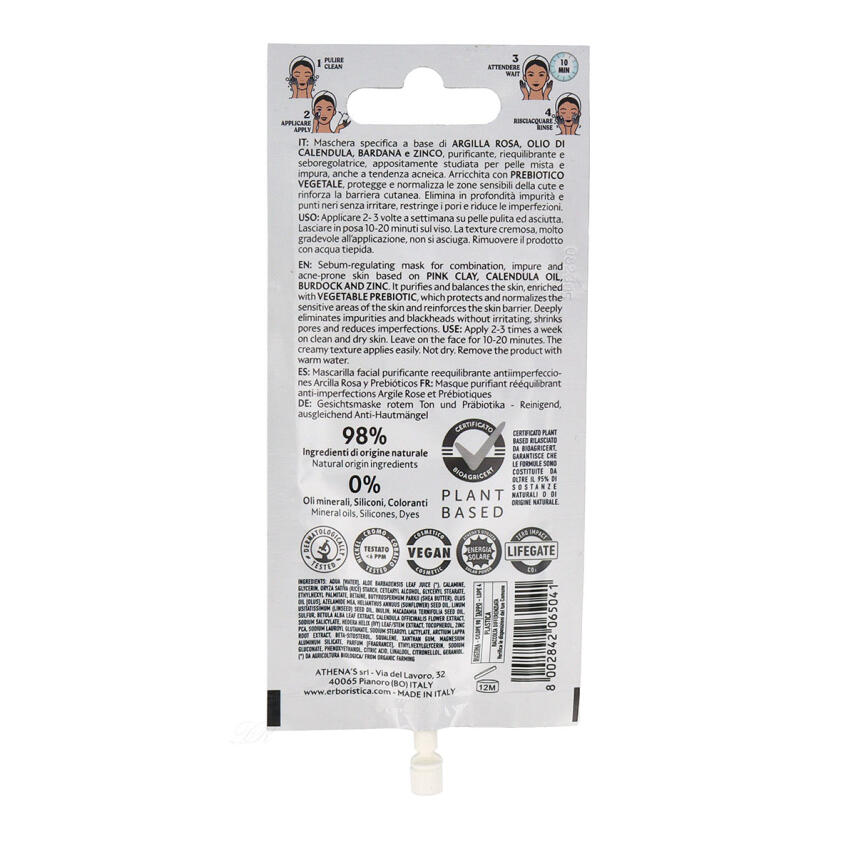 LErboristica di Athenas Purysens Gesichtsmaske mit Rosa Tonerde 20 ml