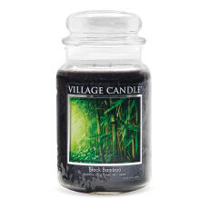 Village Candle Black Bamboo Duftkerze Gro&szlig;es Glas 626 g