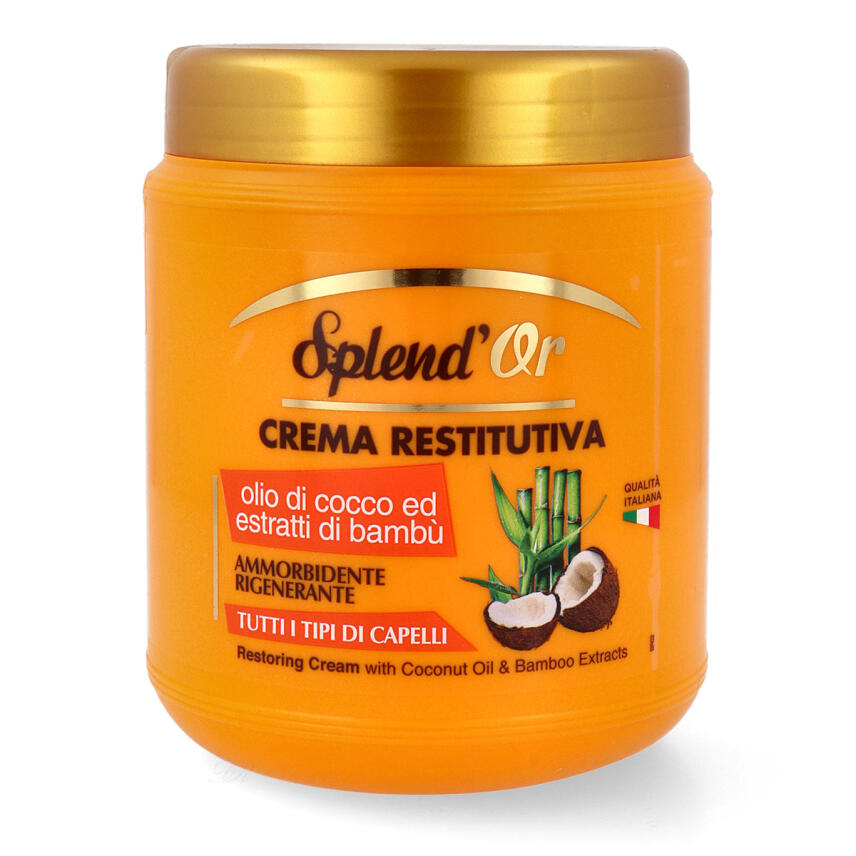 SplendOr Crema Ristrutturante Haarmaske mit Kokos&ouml;l &amp; Bambus 1000 ml