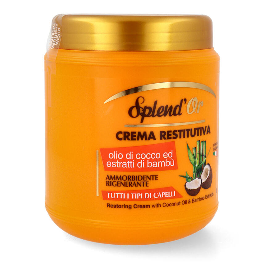 SplendOr Crema Ristrutturante Haarmaske mit Kokos&ouml;l &amp; Bambus 1000 ml