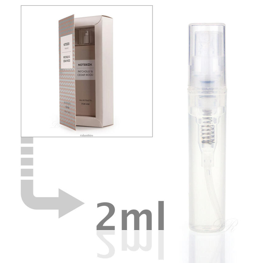 Aquolina Notebook Patchouly &amp; Zedernholz Eau de Toilette f&uuml;r Herren 2 ml Probe