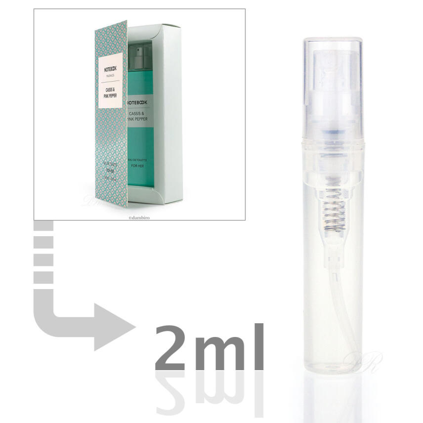 Aquolina Notebook Cassis &amp; Pink Pepper Eau de Toilette f&uuml;r Damen 2ml Probe
