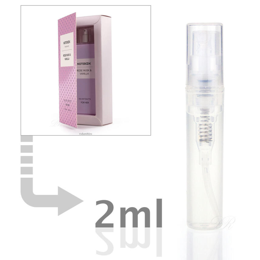 Aquolina Notebook Rose Musk &amp; Vanilla Eau de Toilette f&uuml;r Damen 2ml Probe