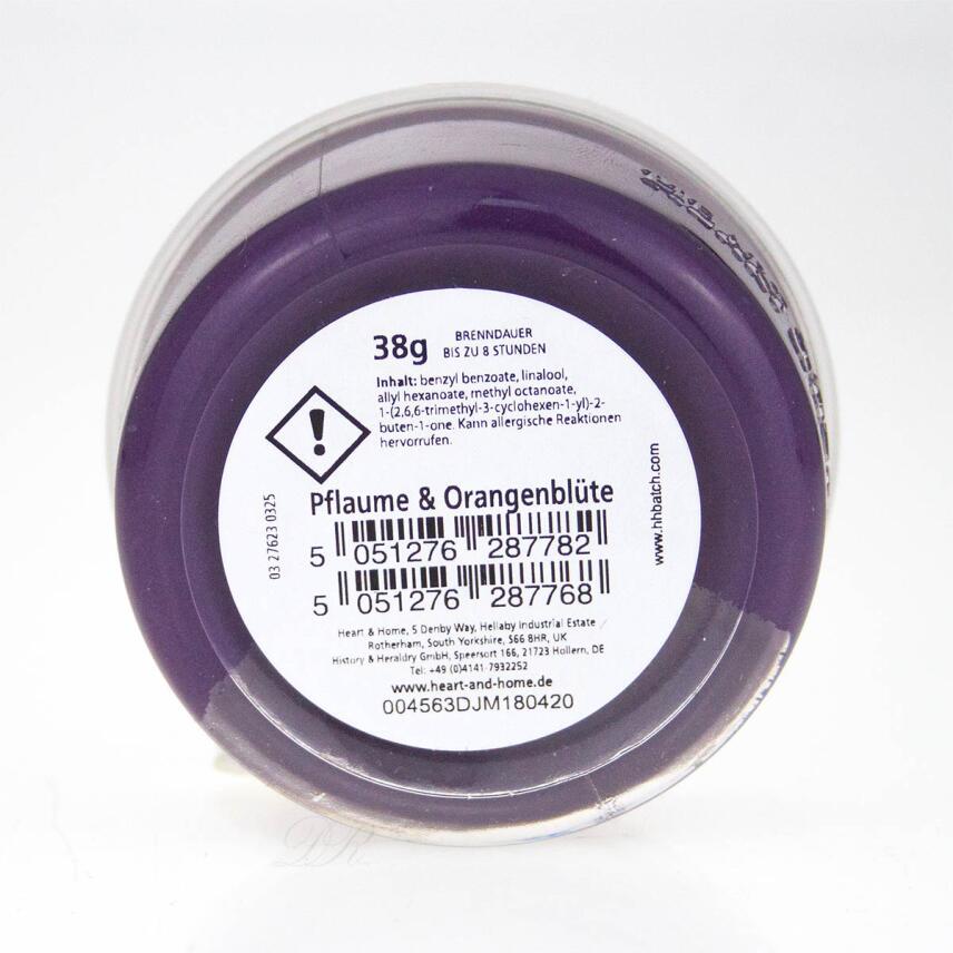 Heart &amp; Home Pflaume &amp; Orangenbl&uuml;te Duftlicht 38 g