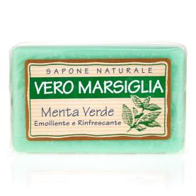 Saponeria Nesti Vero Marsiglia grüne Minze natürliche Seife 150 g