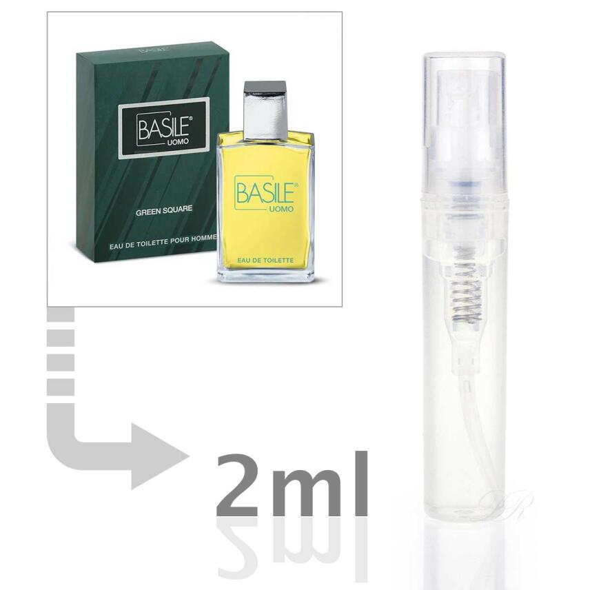 BASILE UOMO Green Square Eau de Toilette f&uuml;r Herren 2 ml - Probe