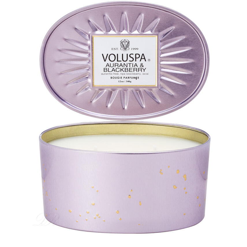 Voluspa Vermeil Collection Oval Tin Aurantia &amp; Blackberry Duftkerze 340 g
