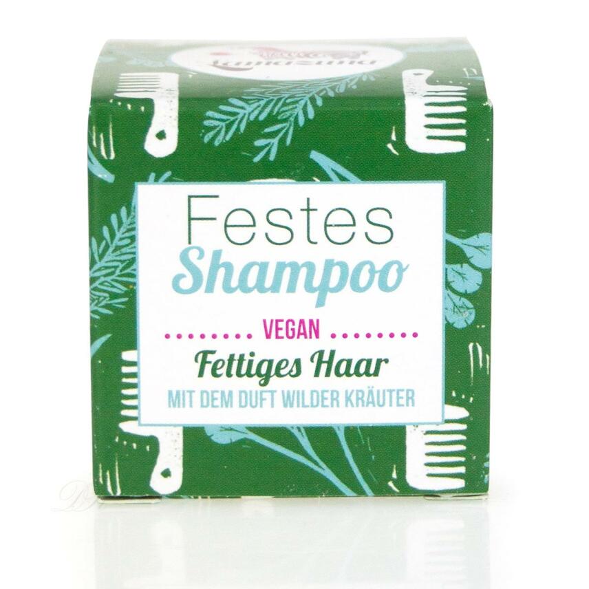 Lamazuna Festes Shampoo Vegan f&uuml;r fettiges Haar Wilde Kr&auml;uter 55 g