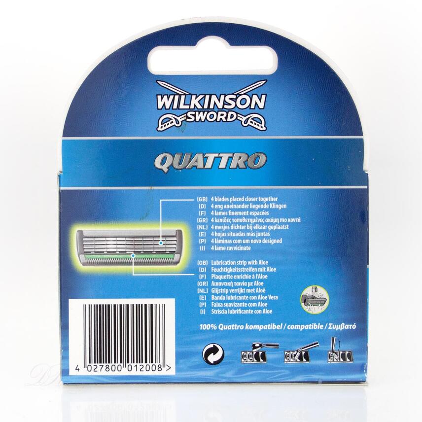 Wilkinson Sword Quattro Klingen, 4 St&uuml;ck