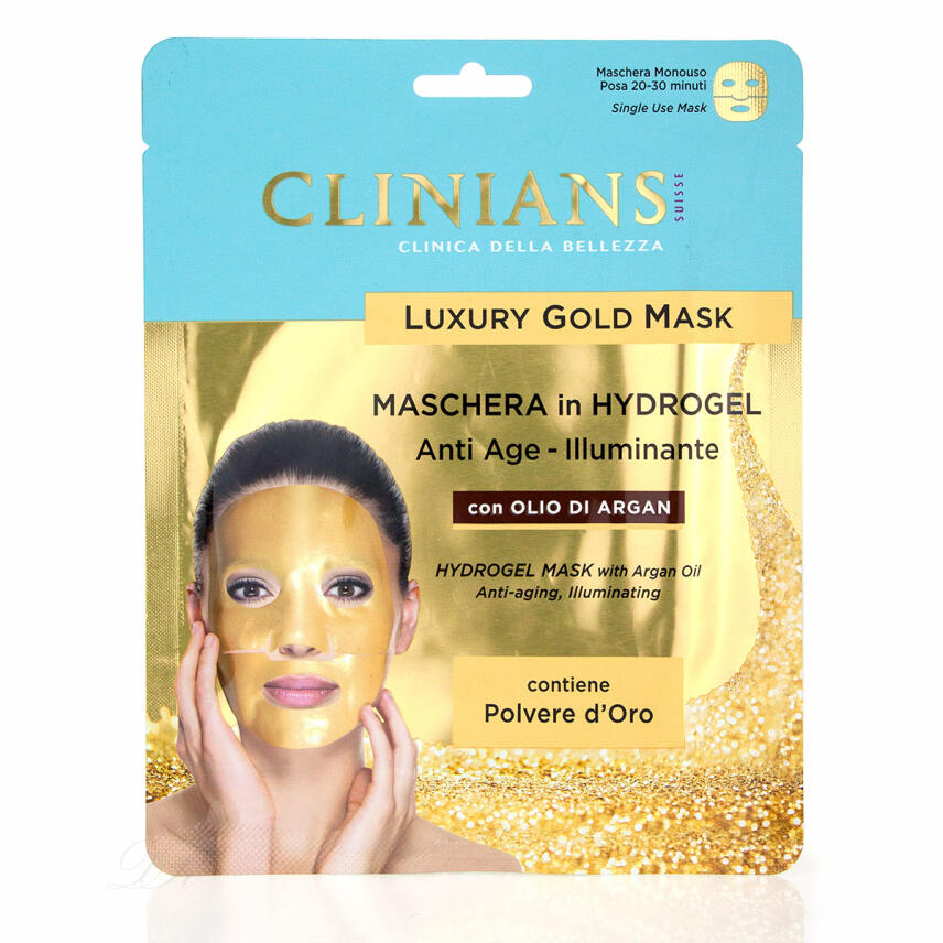Clinians Anti-Age Gold Gesichtsmaske in Hydrogel mit Argan&ouml;l