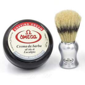 Omega M1276.6 Shaving set shaving brush bristle + planer...
