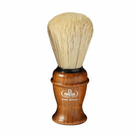 Omega 11137 Pure Bristle Shaving Brush wood handle