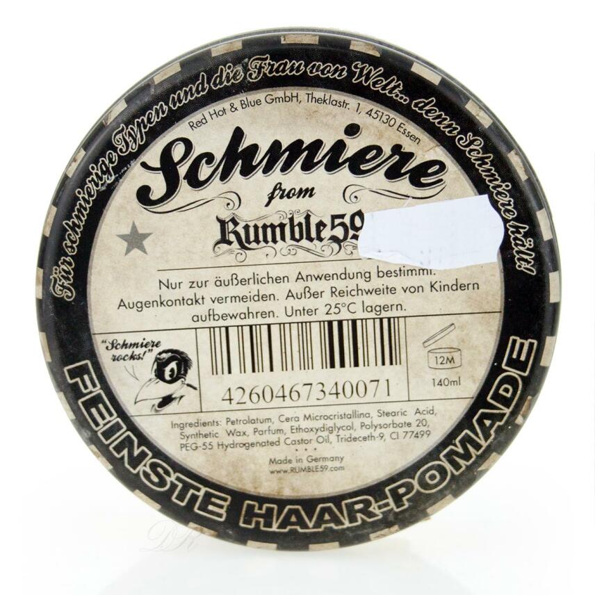 Rumble 59 Schmiere Pomade Special Edition Kn&uuml;ppelhart 140 ml