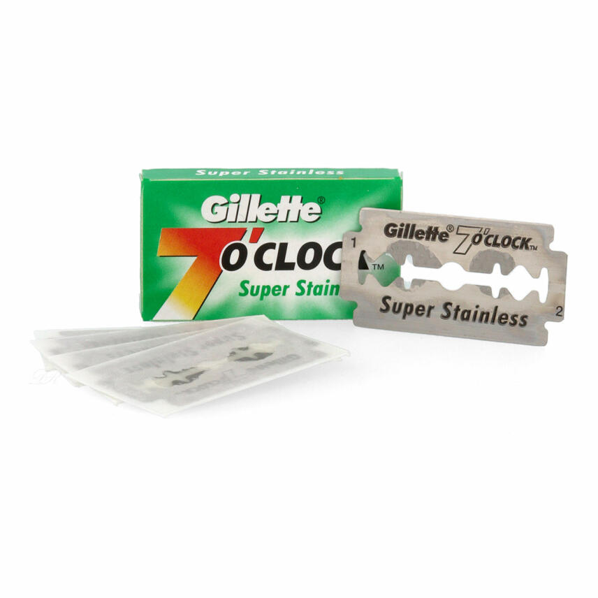 Gillette 7 OCLOCK Super Stainless Double Edge Rasierklingen 5 St&uuml;ck