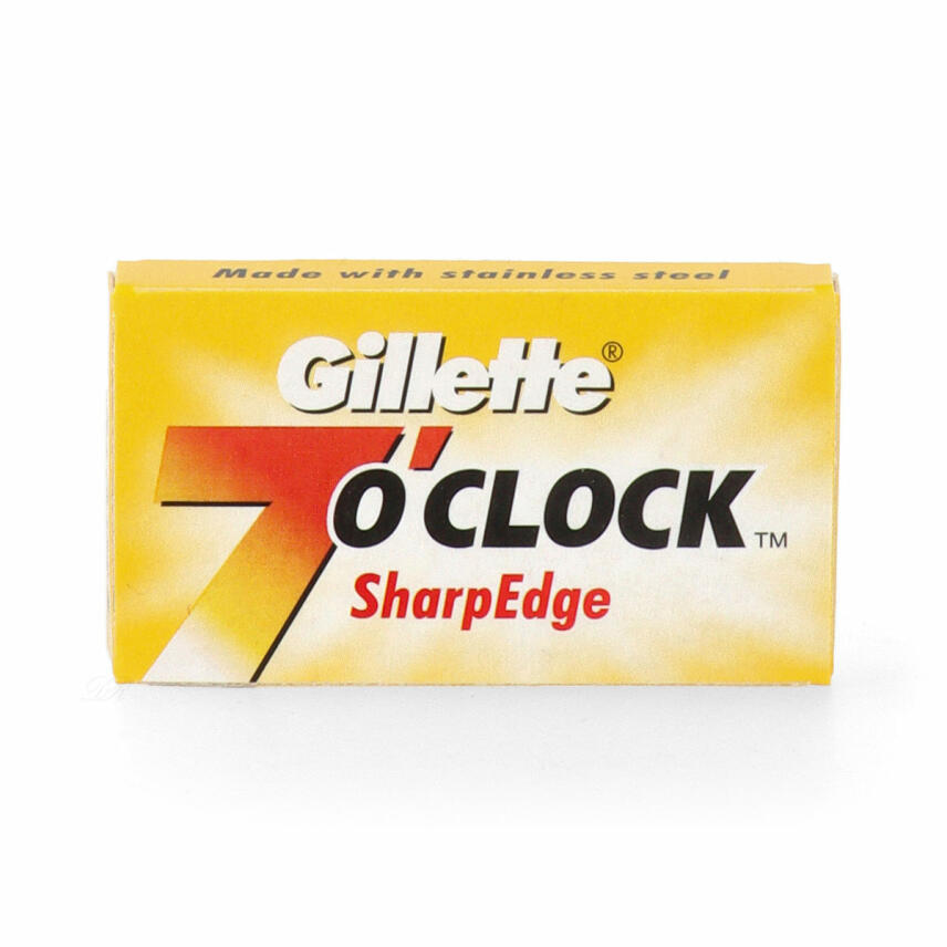 Gillette 7 OCLOCK Sharp yellow Double Edge Rasierklingen 5 St&uuml;ck