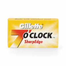 Gillette 7 OCLOCK Sharp Edge Double Edge yellow Razor...