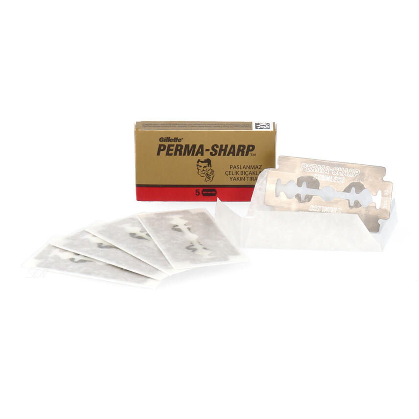 Perma-Sharp Double Edge Rasierklingen Packungsinhalt 5 St&uuml;ck