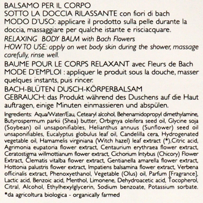Phytorelax Fiori di Bach Relaxing K&ouml;rpercreme f&uuml;r die Dusche 500 ml