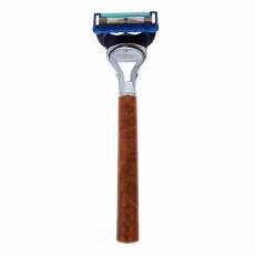 Omega F5144 razor with wooden handle and Gillette&reg;...
