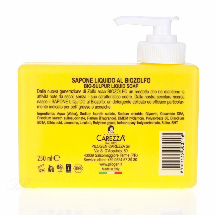 Supersapone Tabiano Sulphur Liquid Soap 250 ml