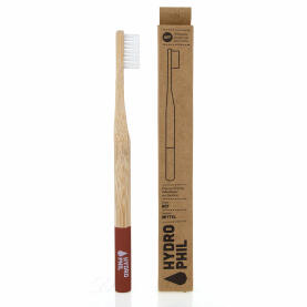 HYDROPHIL toothbrush made of bamboo medium Red