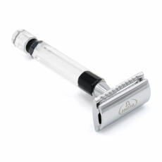 Omega D5195 double edge safety razor with transparent...