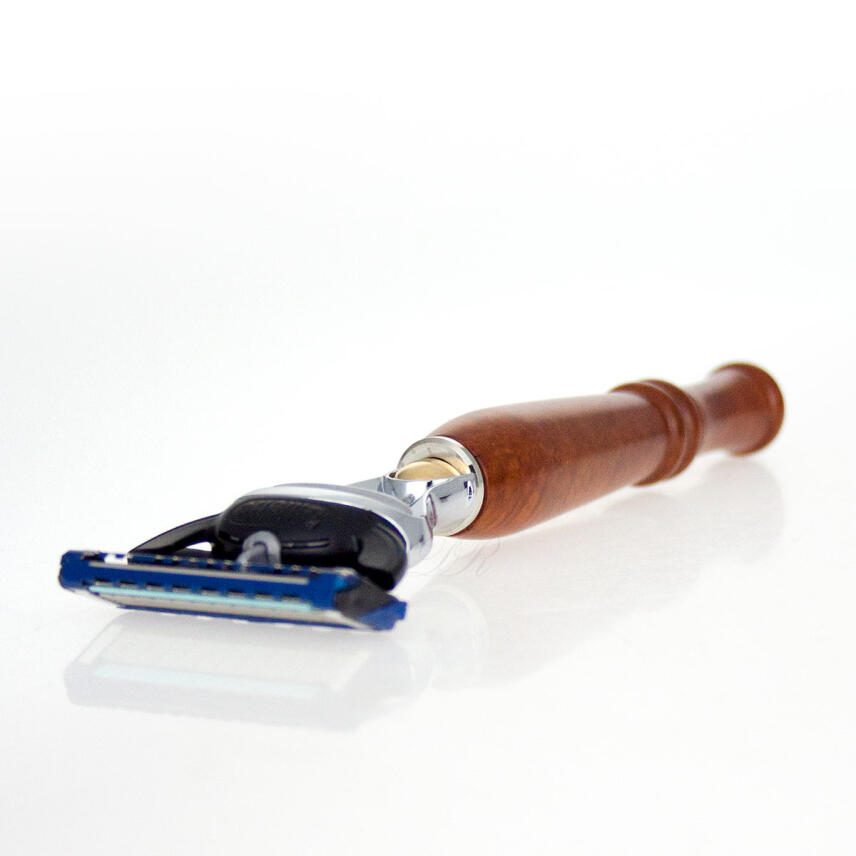 Omega F5240 Rasierer mit Wurzelholzgriff Gillette&reg; Fusion Klinge