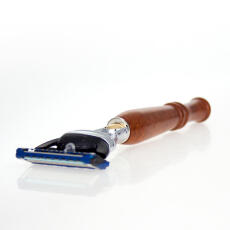 Omega F5240 Rasierer mit Wurzelholzgriff Gillette&reg; Fusion Klinge