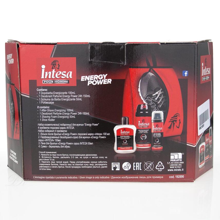 Intesa pour Homme Energy Power Geschenkset &amp; Schuhtasche