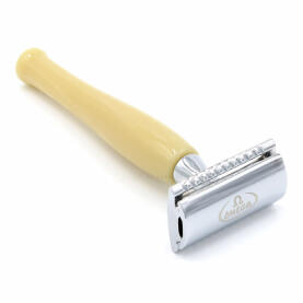 Omega D574 safety razor with resin handle
