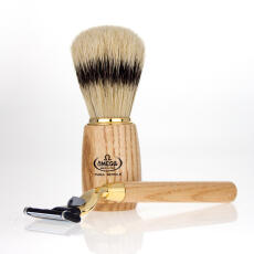 Omega Rasierset mit Rasierpinsel St&auml;nder und 3 Klingen Rasierer Gillette&reg; Mach3&reg;