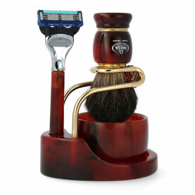 Omega Shaving Set 6151.11 Shaving Brush Badger + Cup + 5...