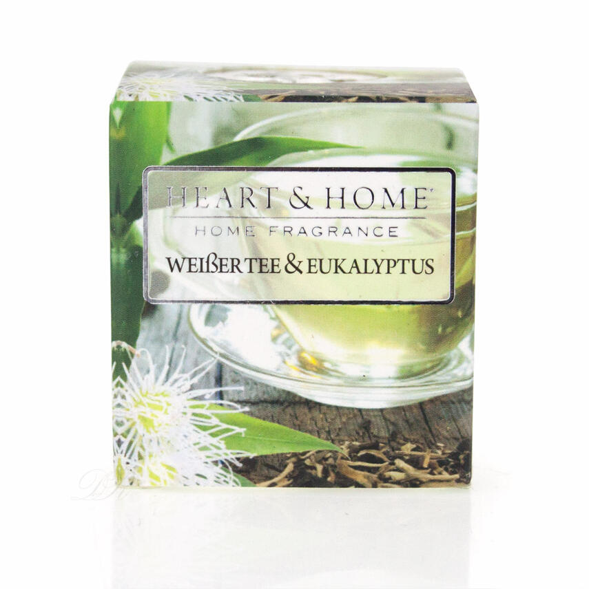 Heart &amp; Home Wei&szlig;er Tee &amp; Eukalyptus Votiv Duftkerze 52 g