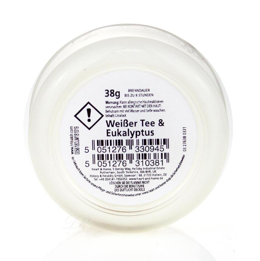 Heart &amp; Home Wei&szlig;er Tee &amp; Eukalyptus Duftlicht 38 g