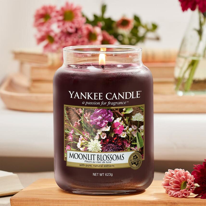 Yankee Candle Moonlit Blossoms Duftkerze Gro&szlig;es Glas 623 g