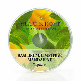 Heart & Home Basilikum, Limette & Mandarine Duftlicht 38 g