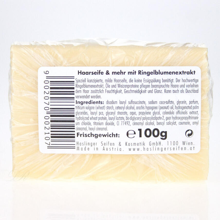 Haslinger Feste Haar- &amp; Duschseife mit Ringelblumenextrakt 100 g