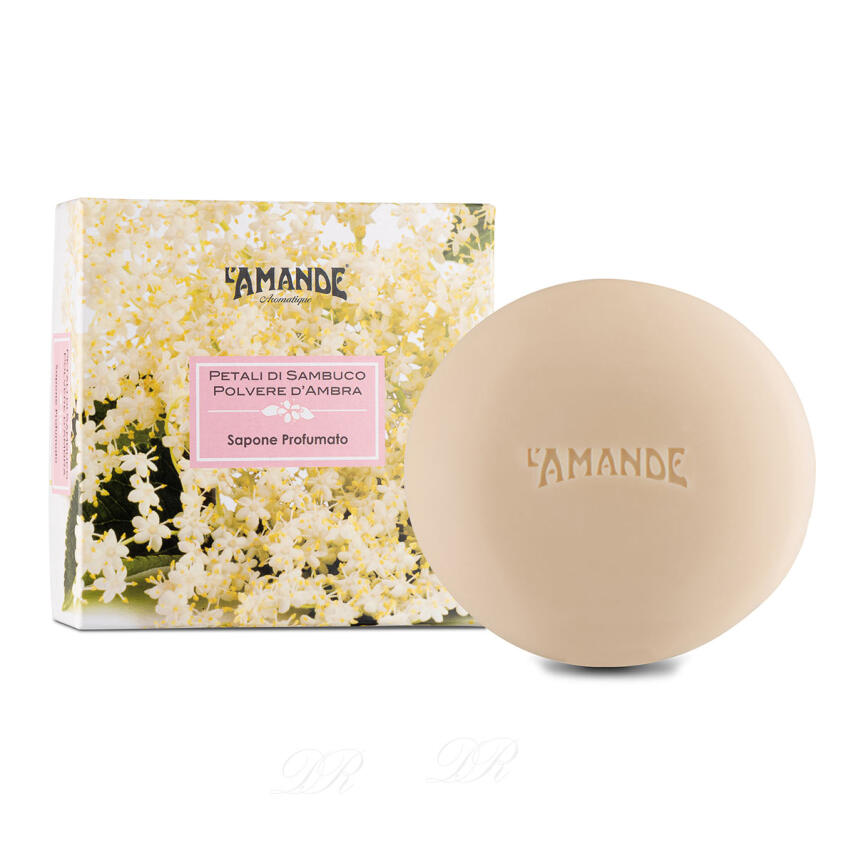 LAmande Petali di Sambuco Polvere dAmbra Seife 150 g