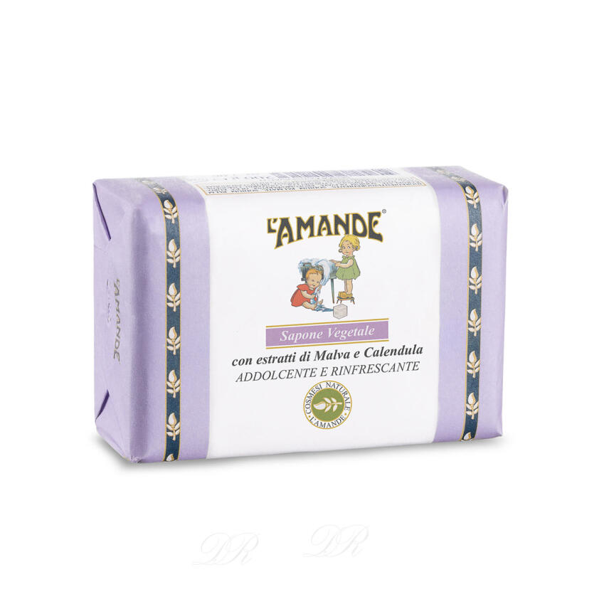 LAmande Sapone Vegetale Malva e Calendula Seife 200 g